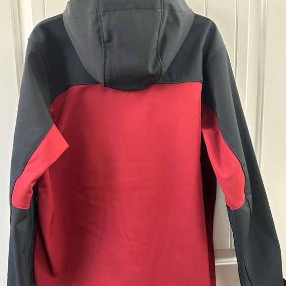 Men's Omni Wind Maroon & Black Hooded Jacket in Size Large - Picture 8 of 10